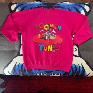 VTG 94 Red Looney Tunes Freze Sweatshirt L (see details for size)